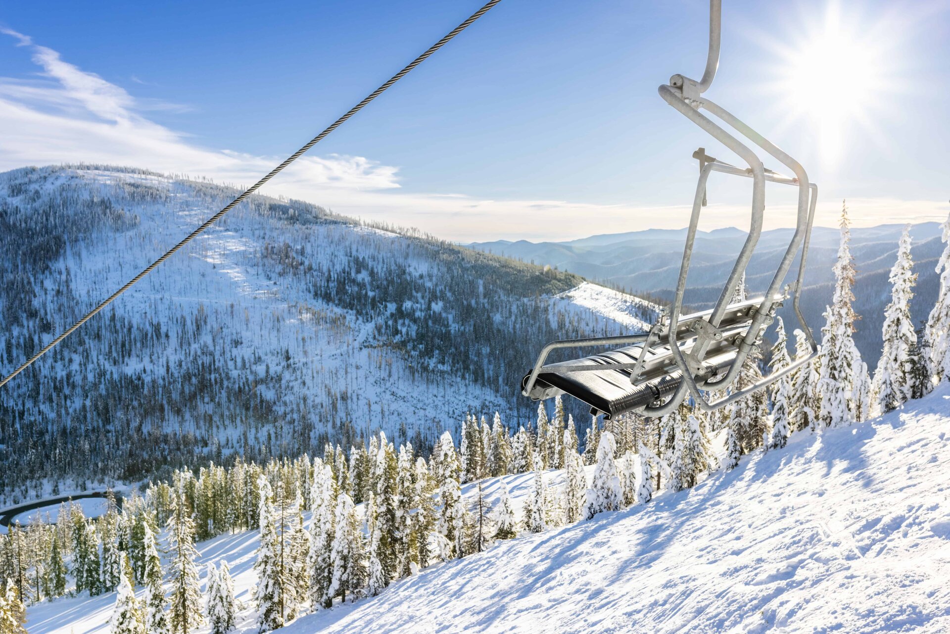Lookout Pass ski resort near Coeur d'Alene