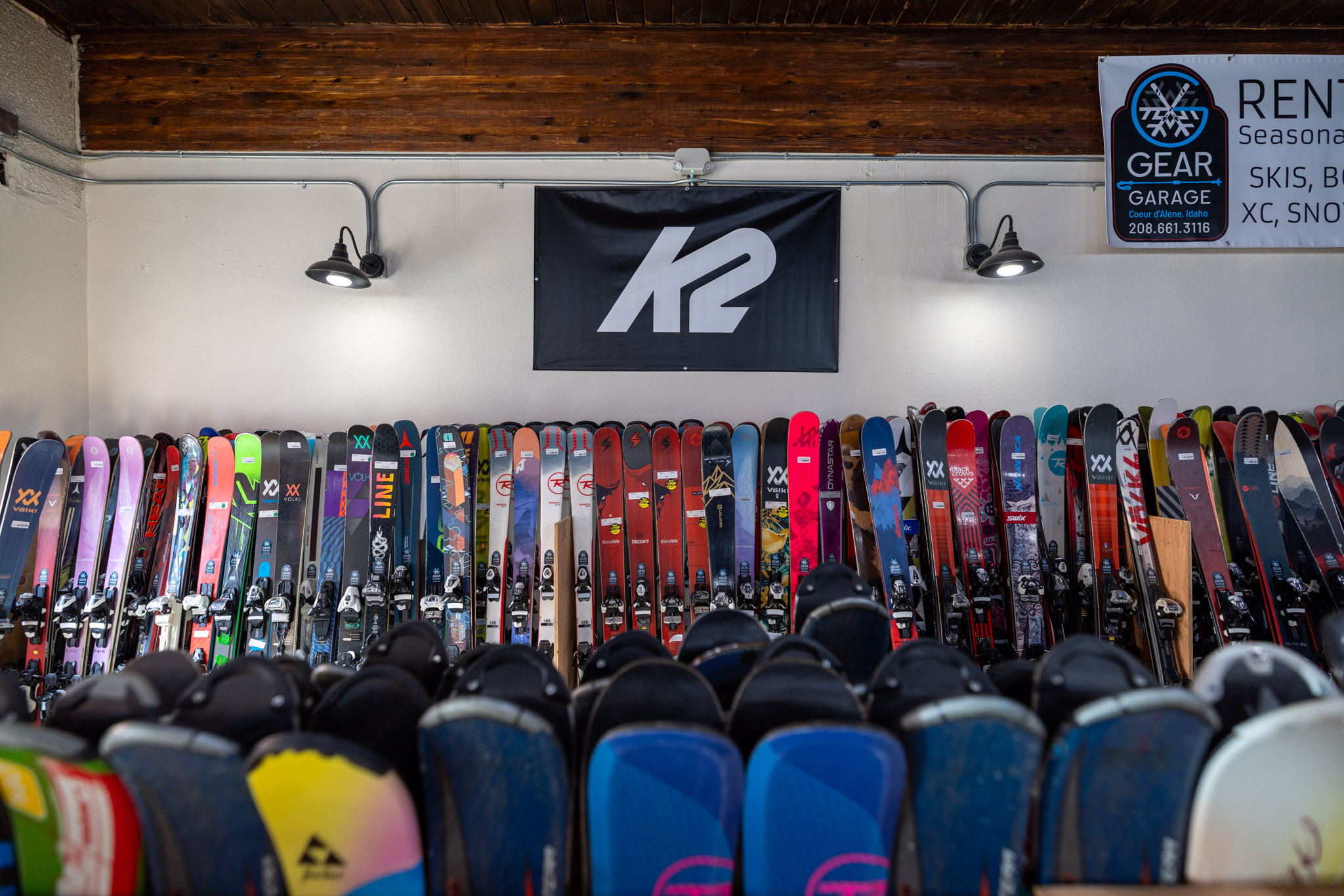 Used skis and snowboards at Gear Garage CDA Coeur d'Alene