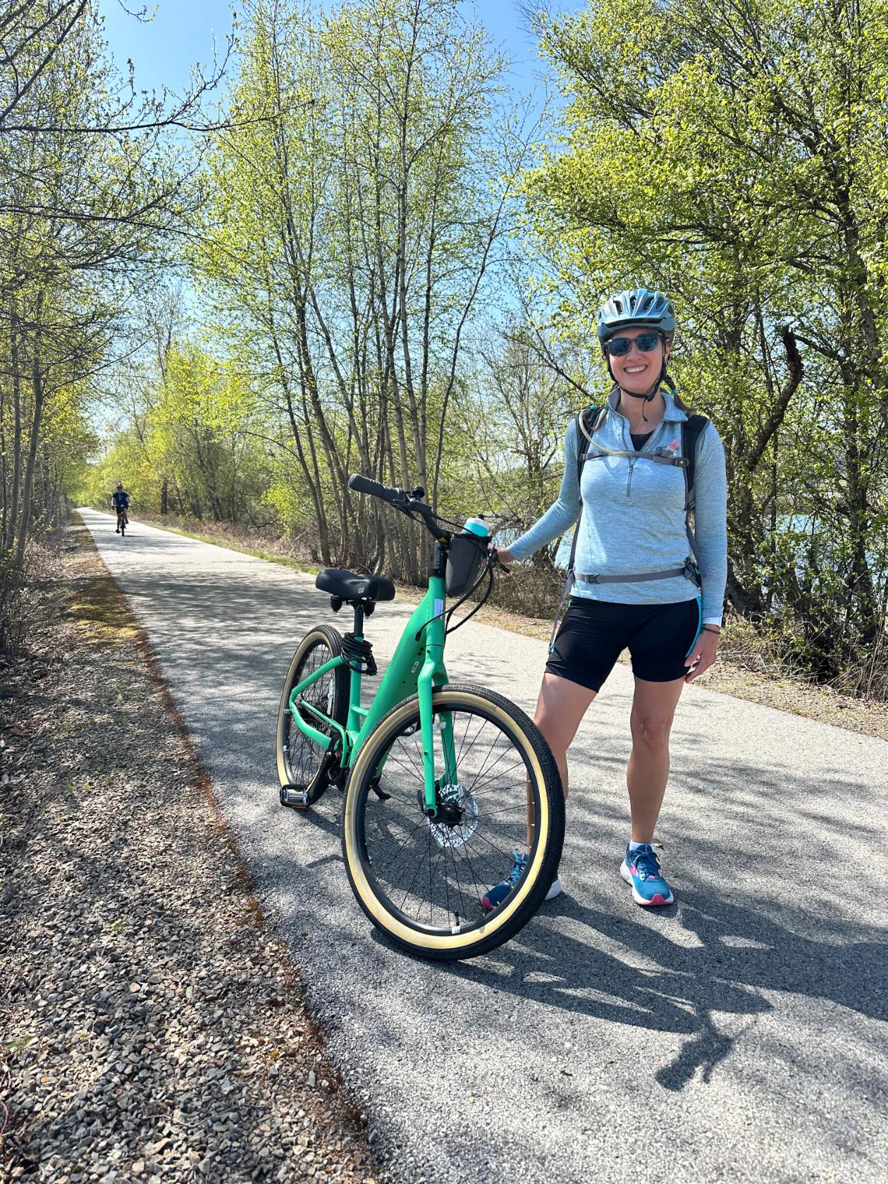 E-bike rider on the Trail of the Coeur d'Alenes